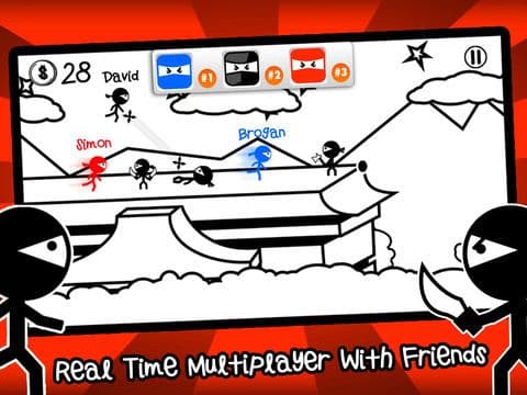 A Sketch Stickman Ninja Run FREE screenshot 4