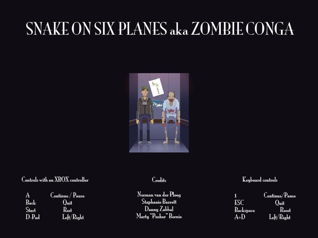 Snake on Six Planes (aka Zombie Conga) screenshot 2
