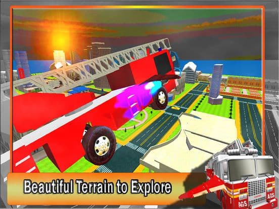 2016 Fire Truck Driving Academy – Flying Firefighter Training with Real Fire Brigade Sirens screenshot 3