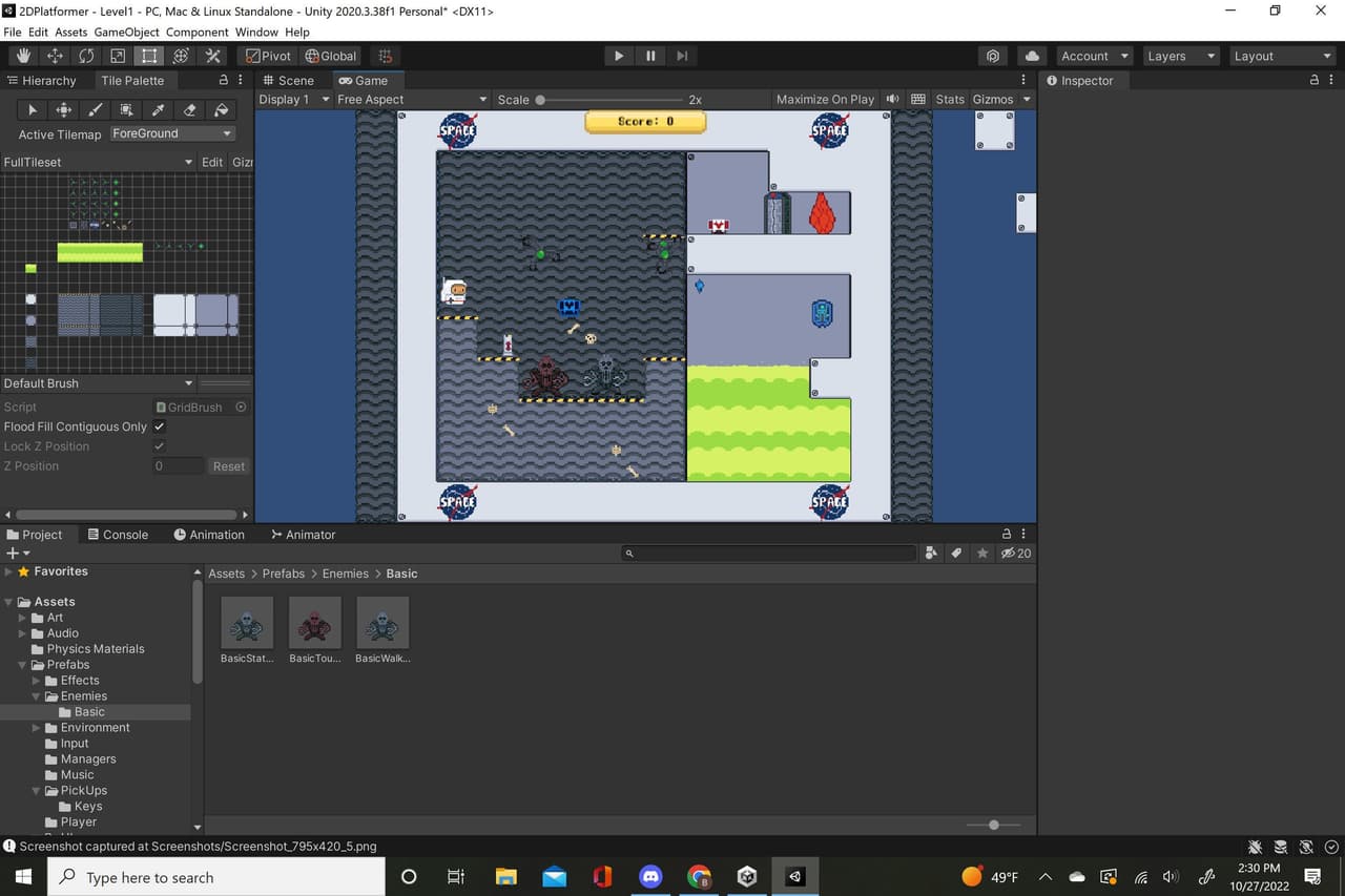 2DPlatformer (BilalSaqib19) screenshot 2