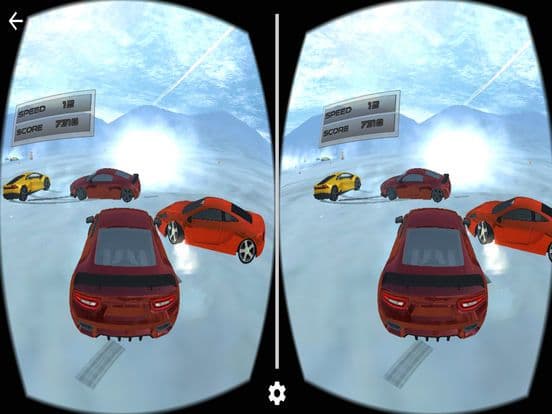 VR Real Snowy mountain Drifting game Pro