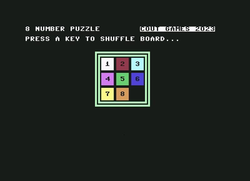 8 Number Puzzle