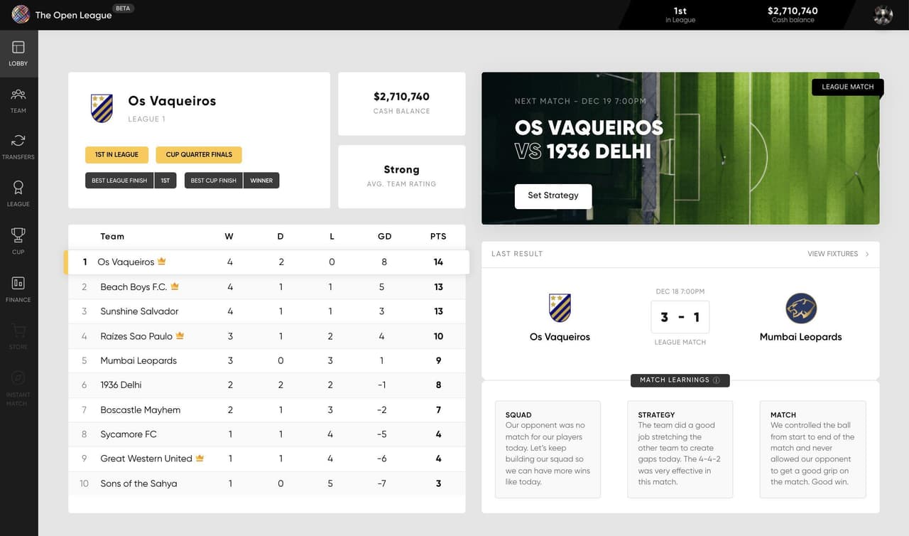 The Open League (itch) screenshot 3
