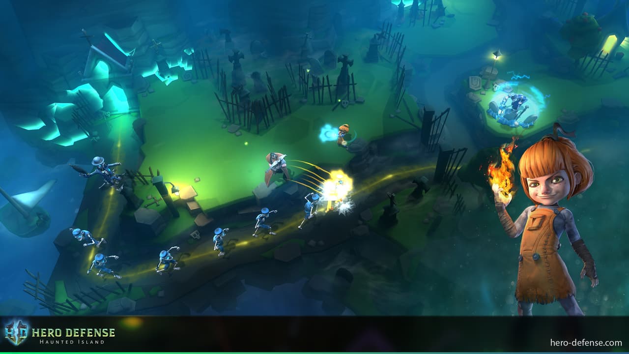 Hero Defense - Haunted Island screenshot 5