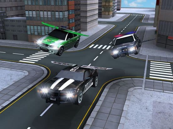 Free Police Car Flying 3D Simulator screenshot 3