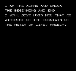 Revelation 21:6 NES screenshot 2