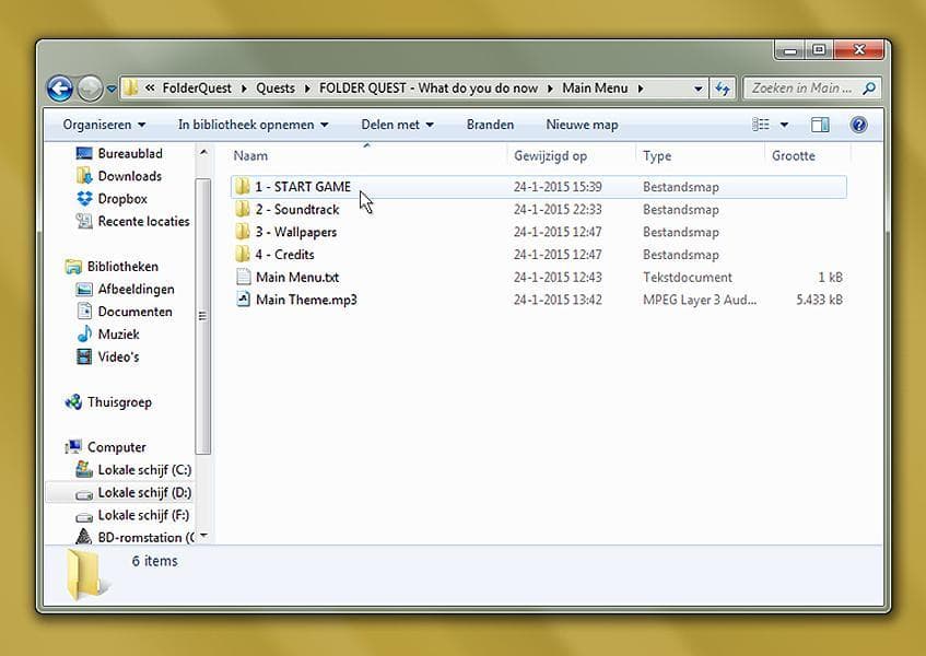 FOLDER QUEST: What do you do now?