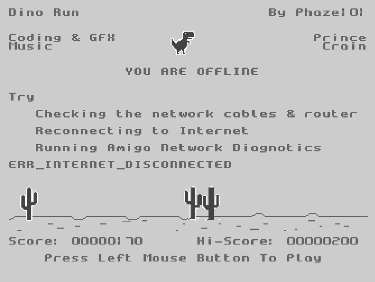 Dino Run (Amiga) by Prince / Phaze101 screenshot 5