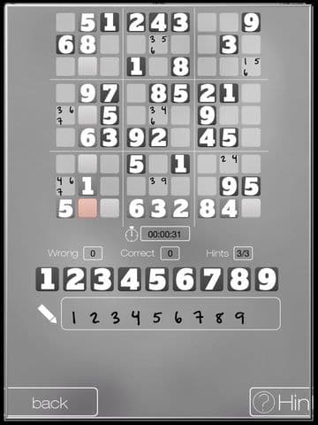 A Black & White Sudoku Collection - Free screenshot 2