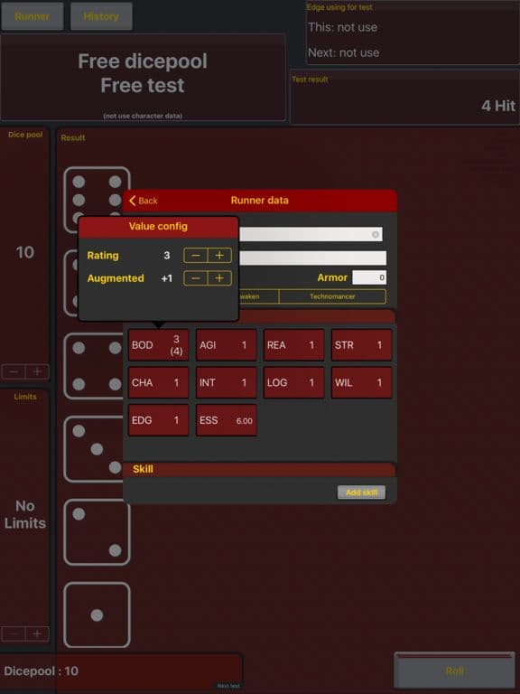 Shadowrun dice tool for 5E screenshot 3