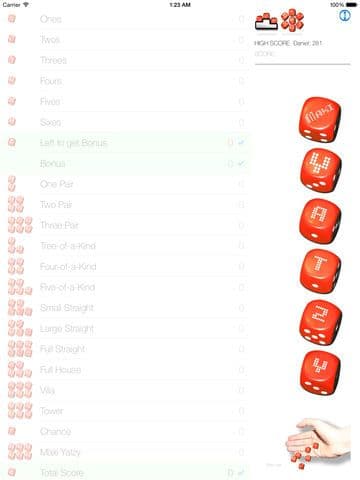 Maxi-Yatzy screenshot 2