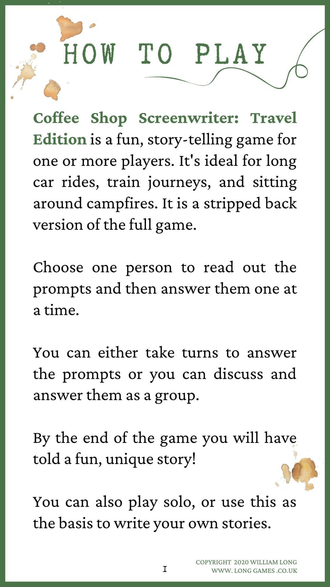 Coffee Shop Screenwriter - Travel Edition screenshot 3