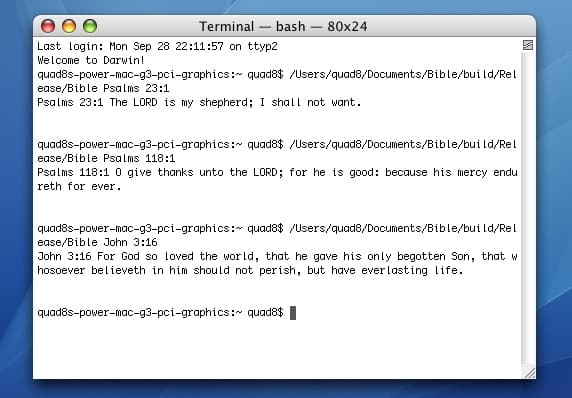CLI Bible Reader screenshot 2