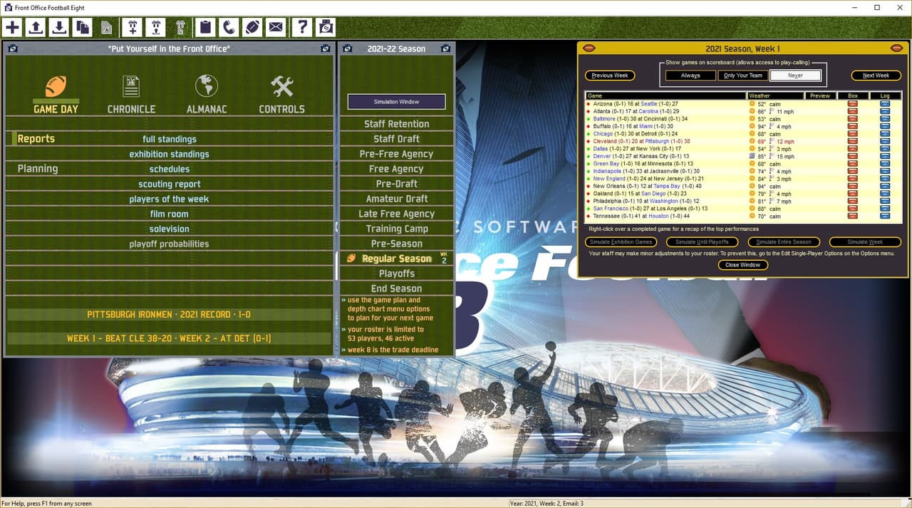 Front Office Football Eight screenshot 2