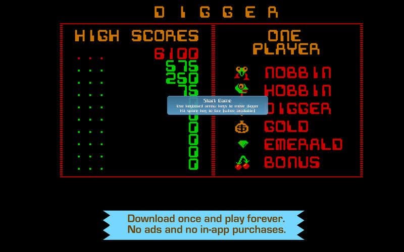 Digger - Classic arcade game