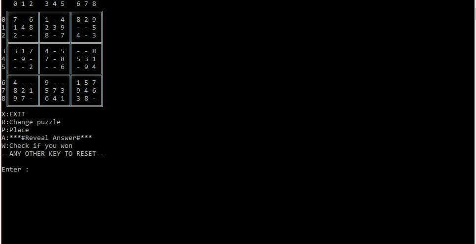 CMDSudoku screenshot 3