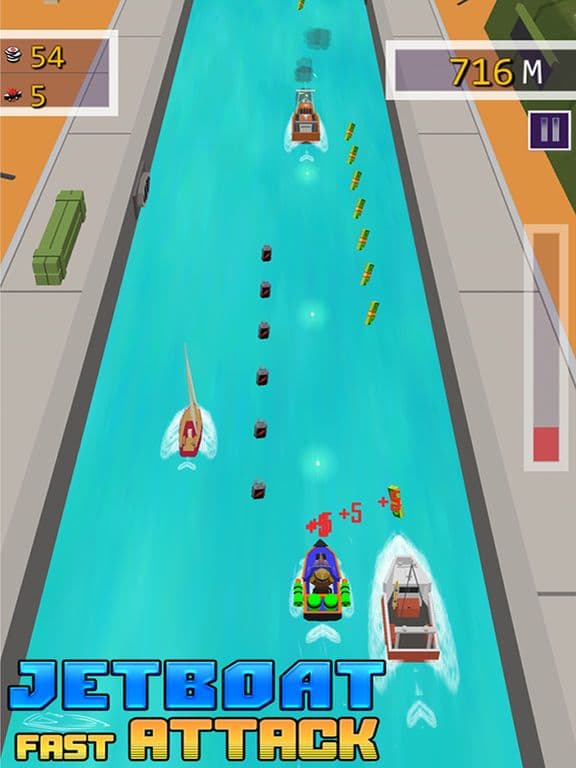Jet Boat Fast Attack - Free 3D Water War Racing screenshot 4