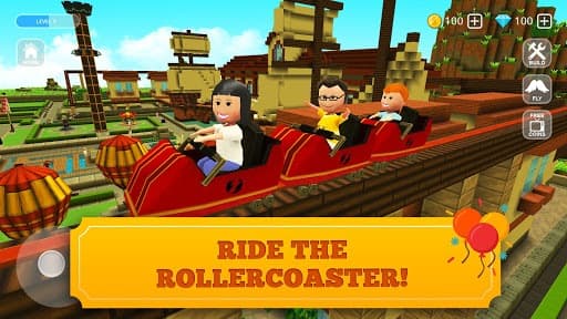Roller Coaster Craft: Blocky Building & RCT Games screenshot 6