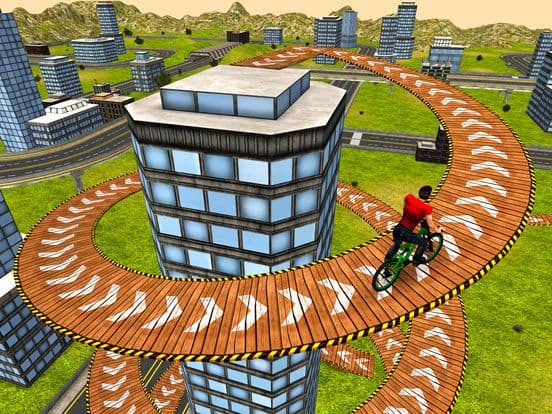 Rooftop BMX Bicycle Stunt Rider - Cycle Simulation screenshot 5