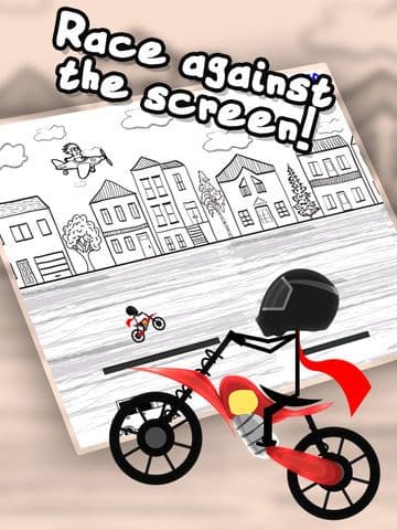 Biker Stickman Line Racer: City Rush Runner screenshot 2