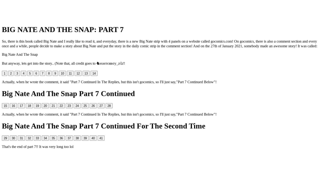 Big Nate And The Snap Part 7