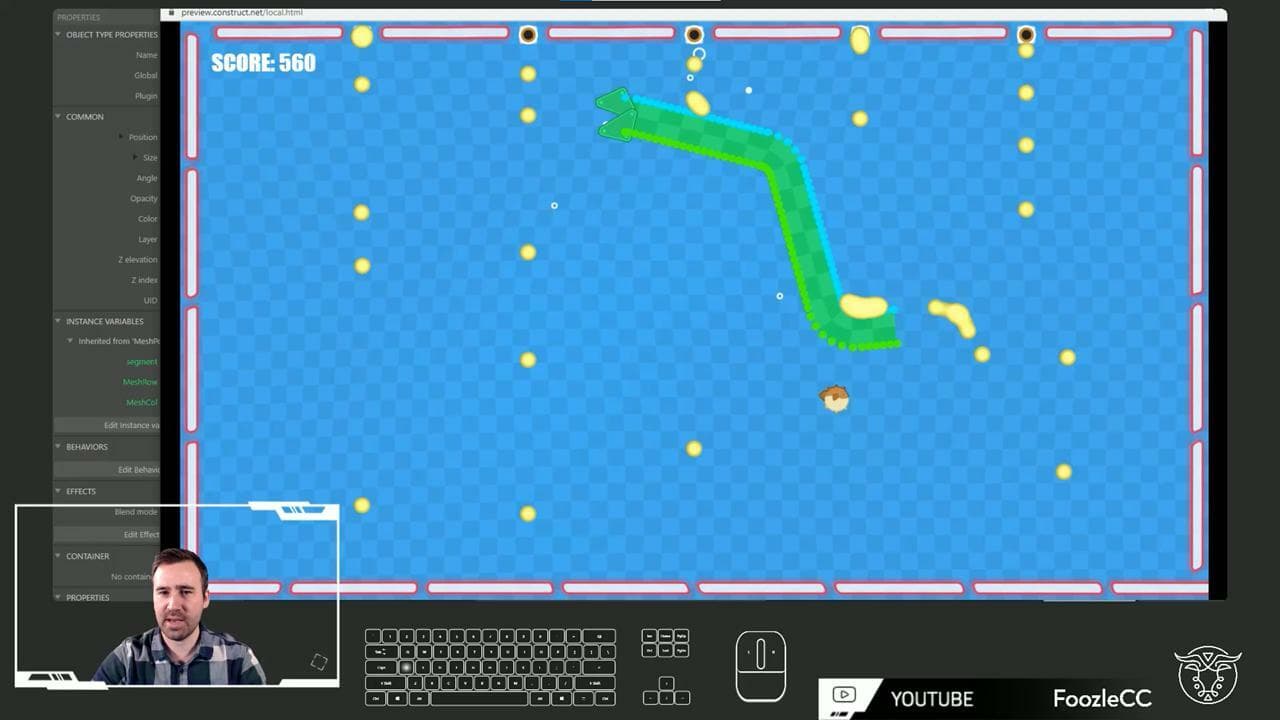 Water Snake! Game and Construct 3 Tutorial screenshot 5