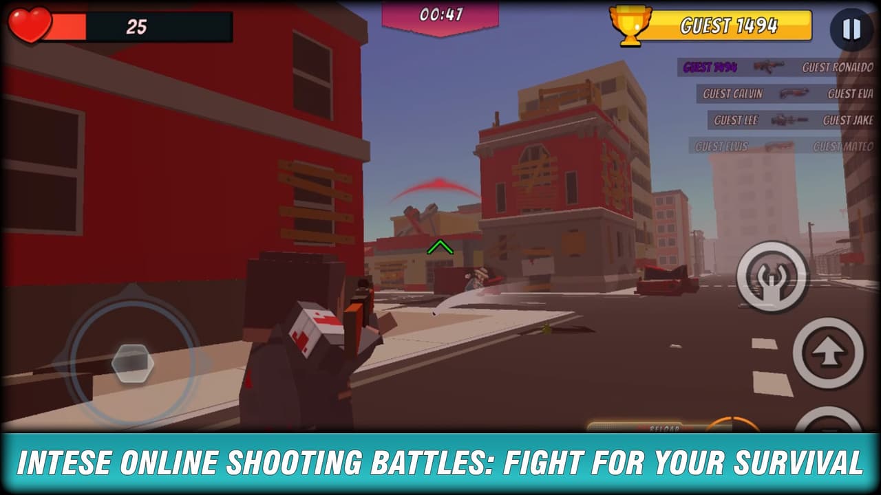 Pixel Block Battle Gun 3D FPS - TPS Minecraft like screenshot 5