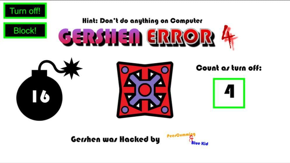 Gershen Error 4 - OFFICIAL Errors & OS Games