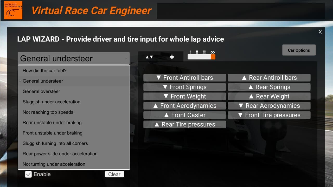 Virtual Race Car Engineer 2020 screenshot 5