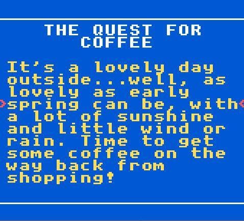 The Quest for Coffee - Gameboy Color edition screenshot 2