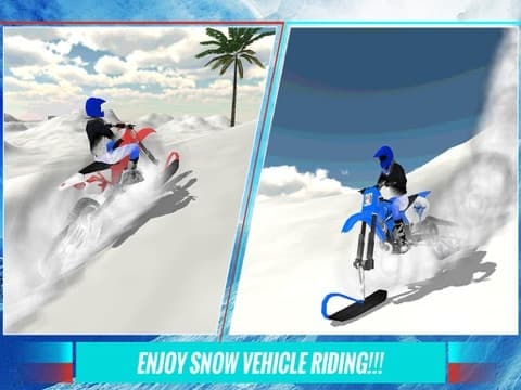 Extreme Snow Bike Simulator 3D - Ride the mountain bike in frozen arctic hills screenshot 2