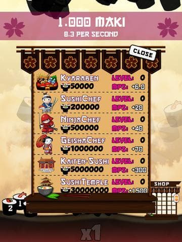 Sushi Clickers (the Cookie saga) screenshot 4