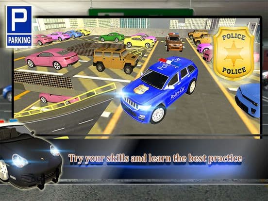 Modern Police Car Parking 3d: free simulation gam screenshot 3