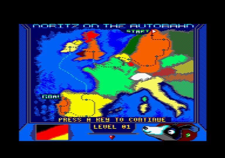Moritz On The Autobahn (CPC Amstrad 128k) screenshot 5