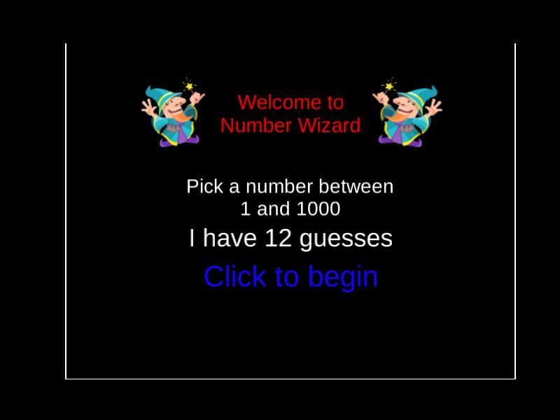 Number Wizard (TheAwesomeJames)