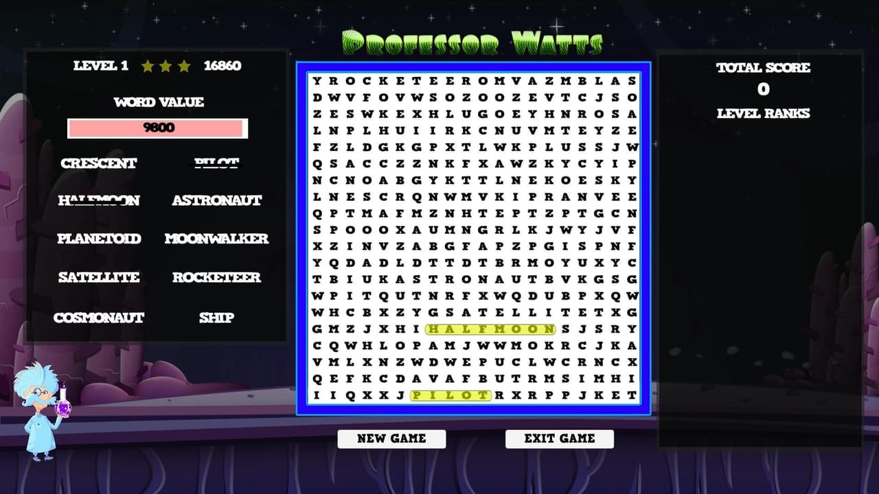 Professor Watts Word Search: Space Voyage screenshot 4