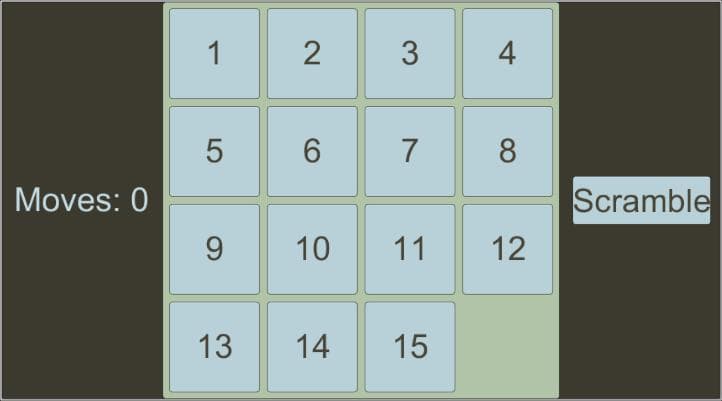 Mystic Square Puzzle