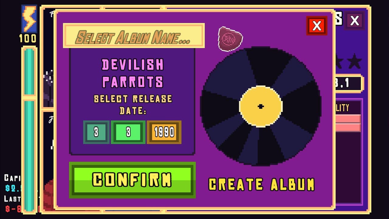Rock Star Manager (itch) screenshot 2