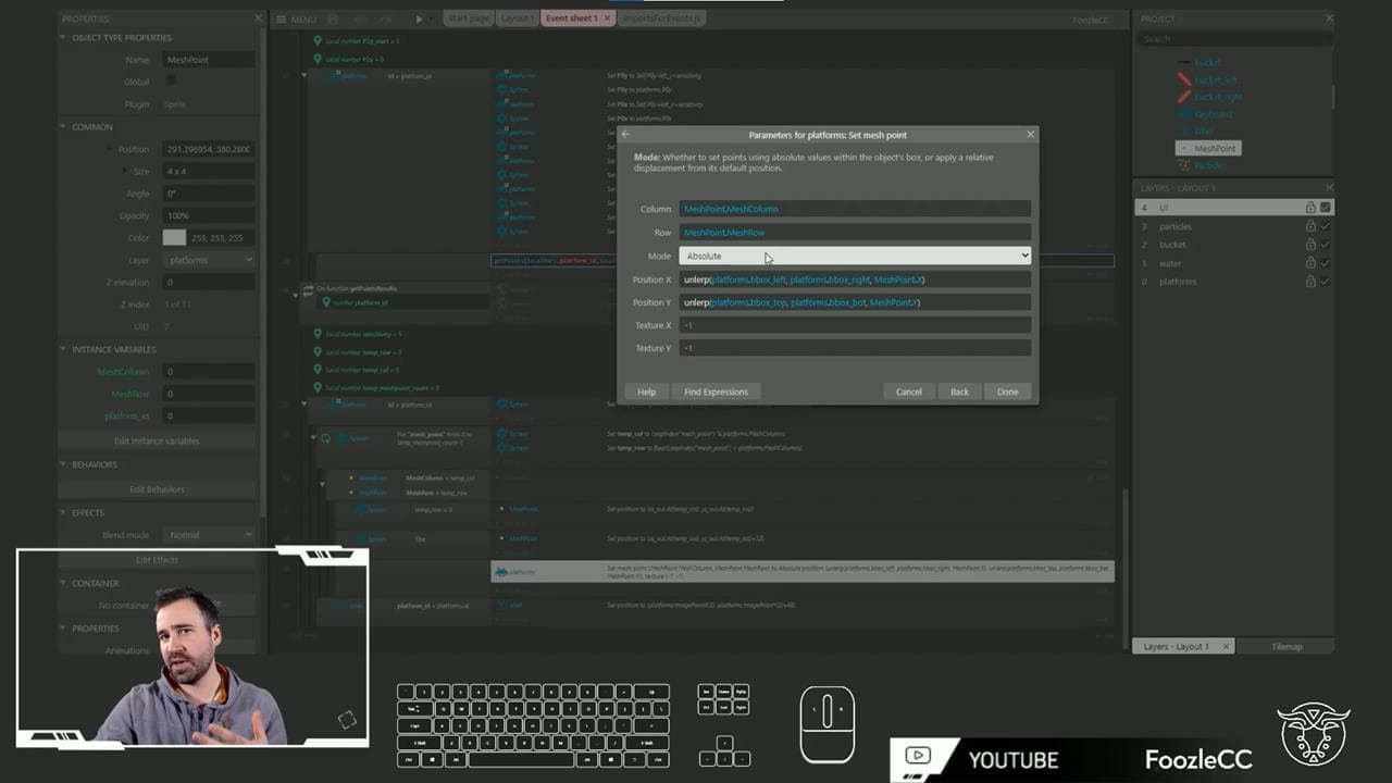 Dynamic Mesh Distortion with Bezier Curves - Construct 3 Tutorial screenshot 5