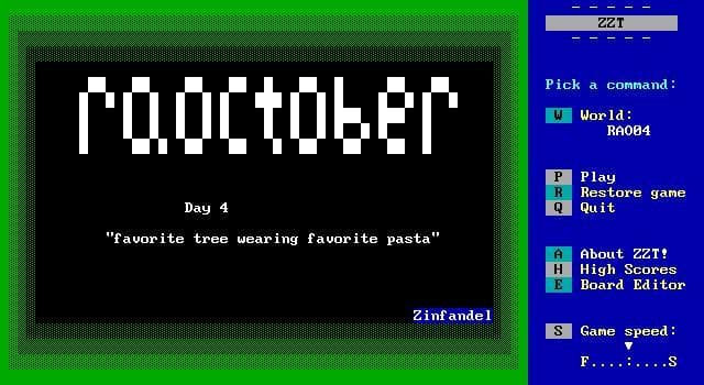 raoctober day 4 - "favorite tree wearing favorite pasta"