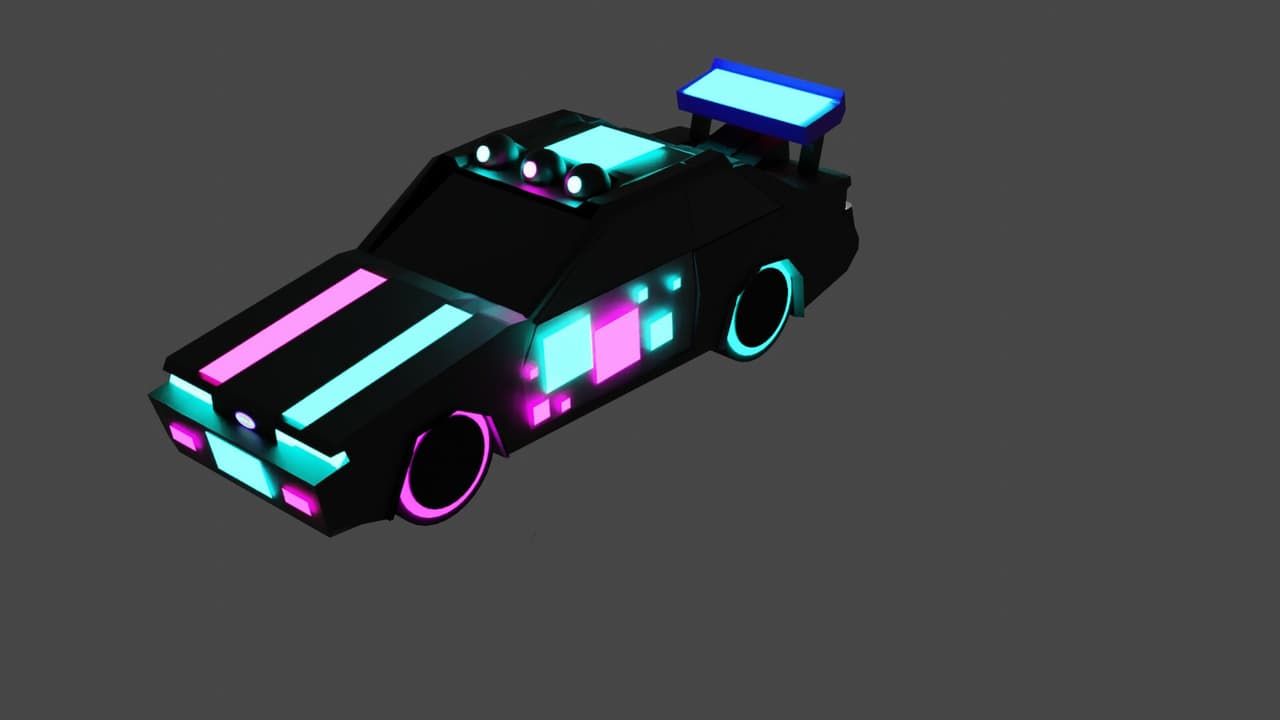 Cyber Car for game .OBJ