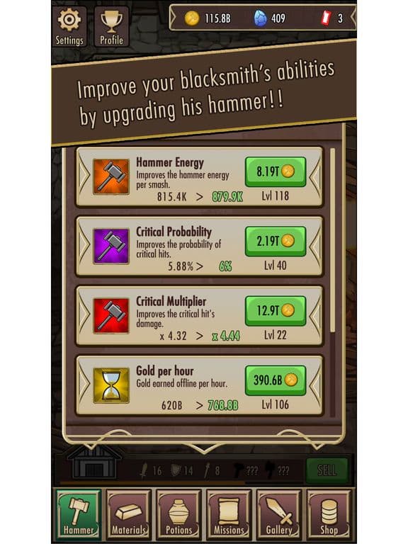 Medieval Clicker Blacksmith screenshot 3