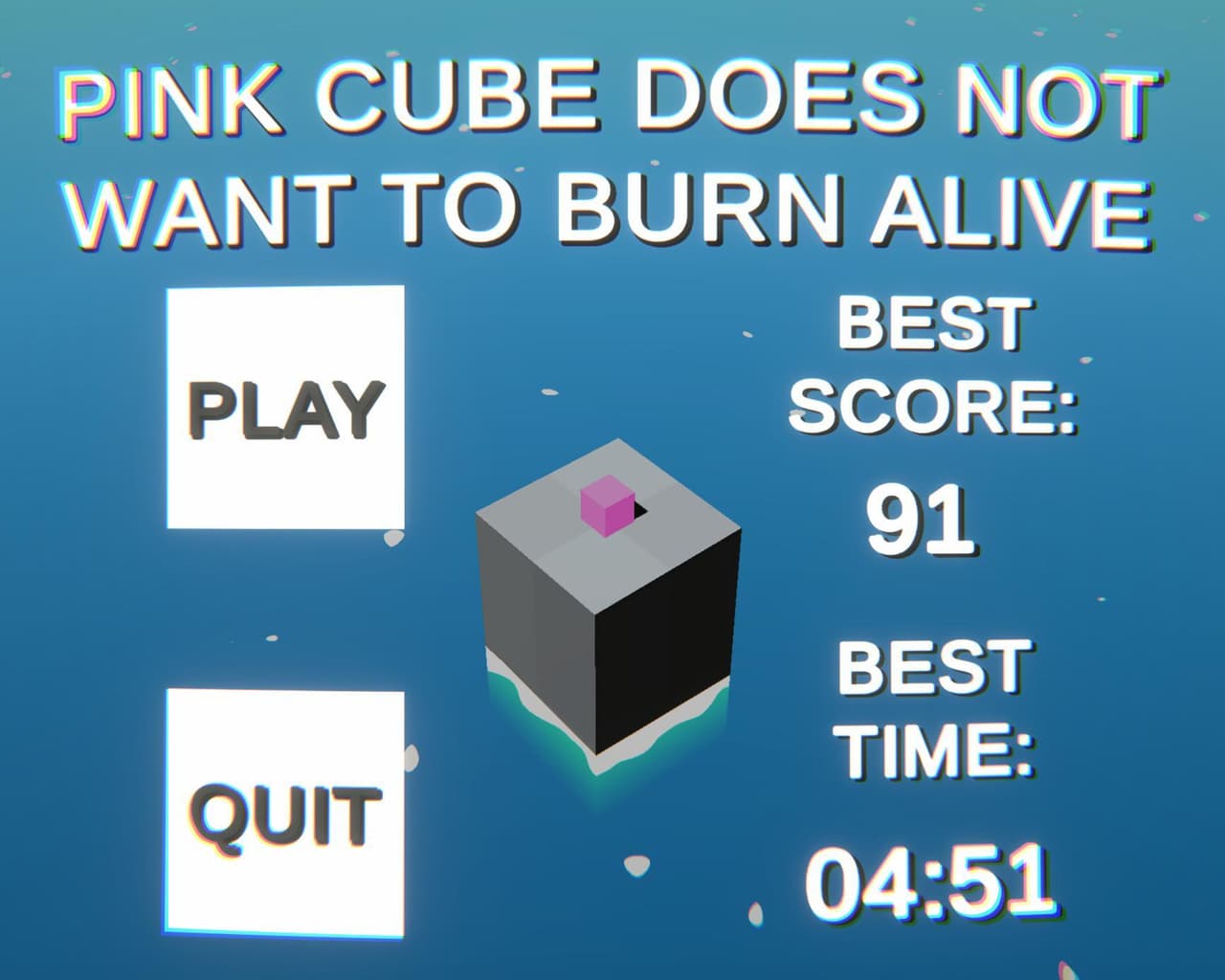 Pink Cube Does Not Want to Burn Alive. screenshot 2