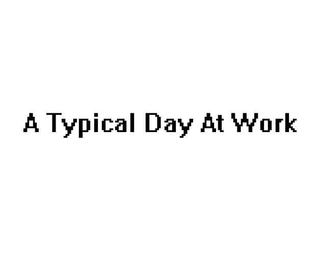 A Typical Day At Work