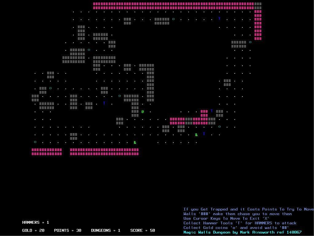 Egyptian Wall Trap Dungeons [traditional Text & keyboard Rogue] screenshot 2