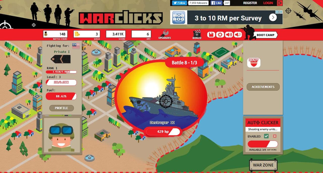 War Clicks screenshot 3