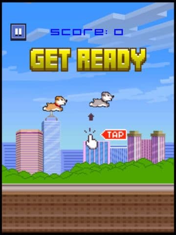 Tiny Flying Puppy - flap dog flapping clumsy wings flyer games for boys