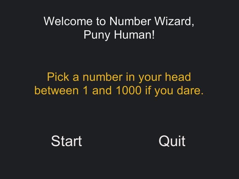 Number Wizard (Eclipse)