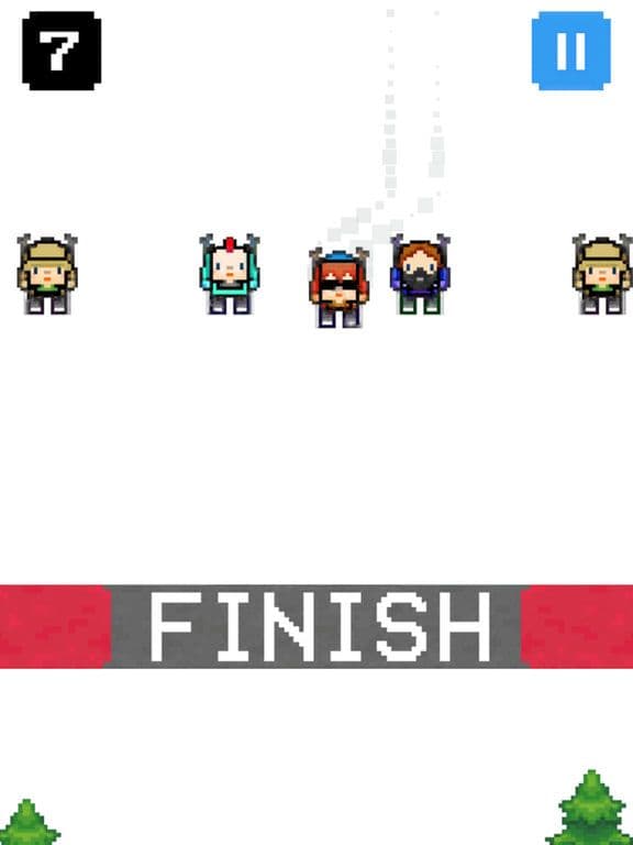 Christmas Triple Skiing - Run Run Pixcel 2D screenshot 5