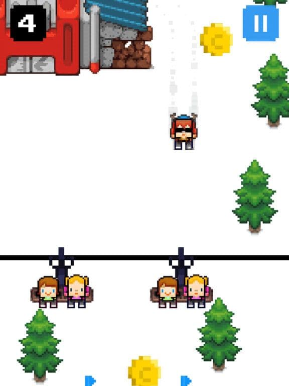 Christmas Triple Skiing - Run Run Pixcel 2D screenshot 3